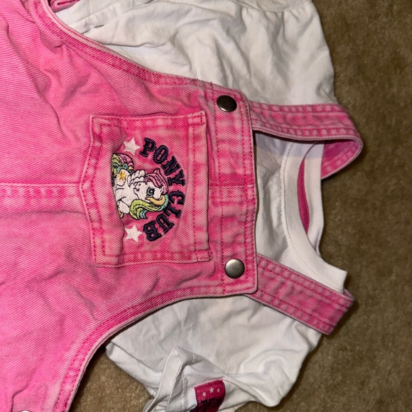 My Little Pony White Tee with Pink Label & Overall Dress - Picture 4 of 6
